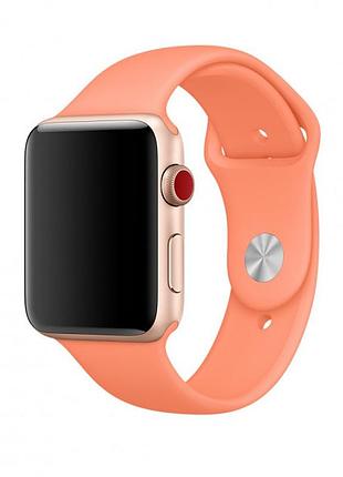 Силиконовый ремешок для apple watch 42mm/44mm/45mm peach оранжевый