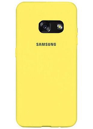 Чехол silicone case для samsung premium a520 yellow (20) желтый