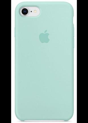 Чехол silicone case для iphone 7 (03) turquoise светло зеленый