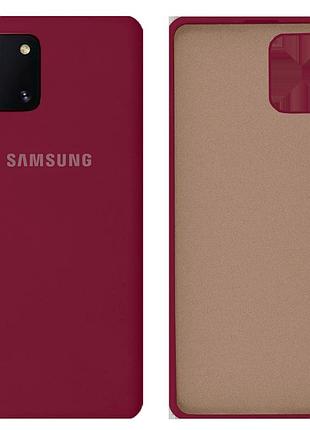Чохол силіконовий full протиударний premium для samsung note10lite/a81/m60s (23) marsala марсала