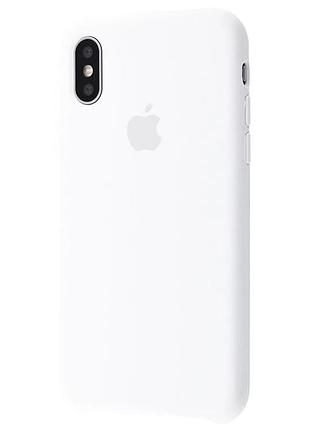 Чехол silicone case для iphone x/xs white белый
