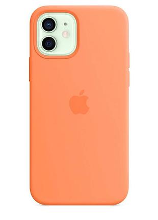 Чохол silicone case для iphone 12 papaya жовтогарячий