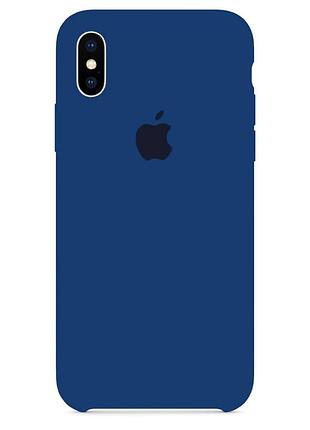Чохол silicone case для iphone x/xs navy blue синій