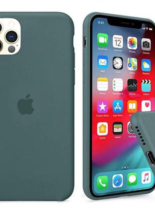 Чохол silicone full case для iphone 11 pro pine green зелений