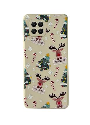 Чохол новорічний tpu для samsung a22 (09) ялинка merry christmas білий