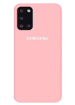 Чохол silicone case для samsung premium a31 pink (04) рожевий
