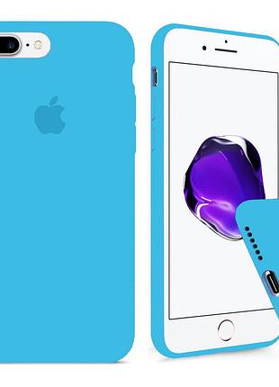 Чохол silicone full case для iphone 8 plus blue синій