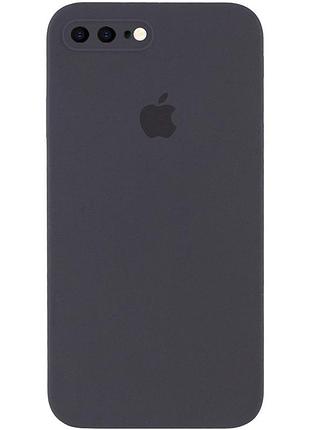 Чохол silicone full case camera square (квадратні) для iphone 7 plus dark grey (29) темно-сірий