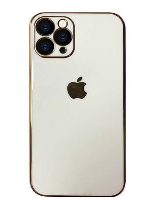 Чехол кадратный silicone glass case для iphone 11 pro (08) white белый