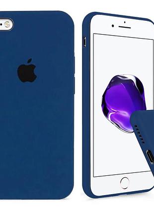 Чехол silicone full case для iphone 6/6s navy blue синий
