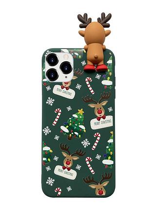 Чехол силиконовый новогодний для iphone 13 pro christmas tree (04)