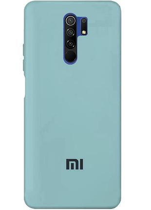 Чехол silicone case premium для xiaomi redmi note 8pro turquoise (02) бирюза