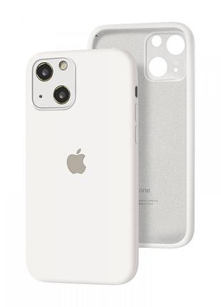 Чехол silicone full case camera protective для iphone 13 white (22) белый
