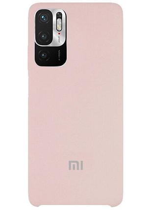 Чехол silicone case premium для xiaomi redmi note10 5g/poco m3pro pink sand (18) пудра