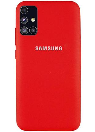 Чехол silicone case для samsung premium a72 red (01) красный