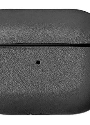 Чехол leather case кожа для airpods 3 black (3) черный