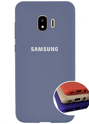 Чехол silicone full case для samsung j2 pro 2018 (17) lavander grey лавандово серый