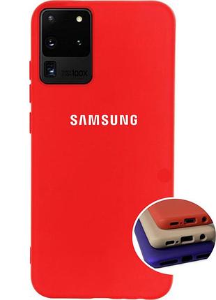 Чехол silicone full case для samsung s20 ultra (24) red красный