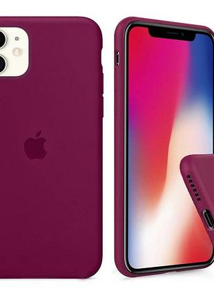 Чехол silicone full case для iphone 12 mini marsala марсала