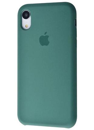 Чехол silicone case для iphone xr pine green зеленый