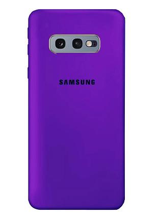 Чехол silicone case для samsung premium s10e ultraviolet (07) фиолетовый