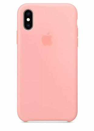 Чехол silicone case для iphone x/xs grapefruit грейпфрут