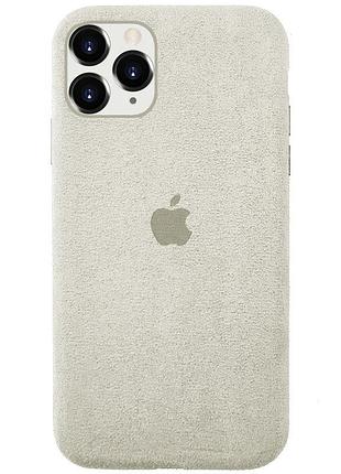 Чохол alcanta алькантара для iphone 11 pro (04) antique white молочний