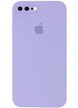 Чехол silicone full case camera square (квадратные) для iphone 8 plus lilac (30) сиреневый