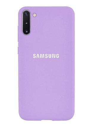 Чехол silicone case для samsung note10 (30) lilac лиловый