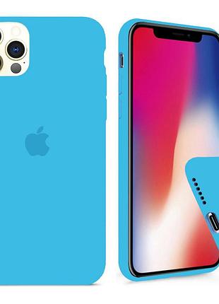 Чохол silicone full case для iphone 11 pro blue синій