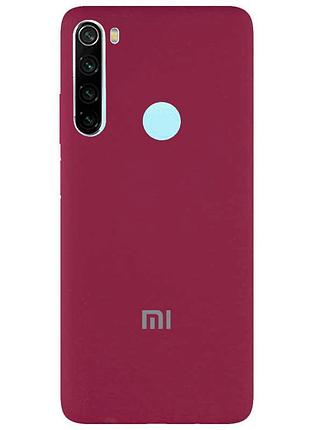 Чехол silicone case premium для xiaomi redmi note 8t marsala (23) марсала