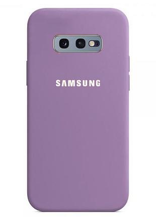 Чехол silicone case для samsung premium s10e blueberry (24) черничный