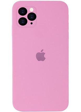 Чехол silicone full case camera square (квадратные) для iphone 11 pro light pink (06) розовый