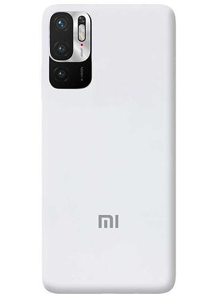 Чехол silicone case premium для xiaomi redmi note10 5g/poco m3pro white (09) белый