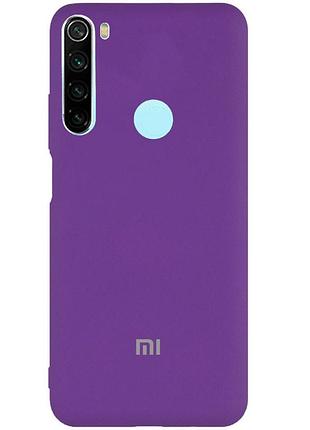 Чехол silicone case premium для xiaomi redmi note 8 purple (14) фиолетовый