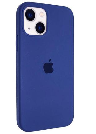 Чехол silicone full case для iphone 14 plus navy blue (45) синий