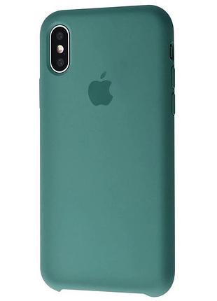 Чохол silicone case для iphone xs max pine green зелений