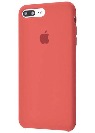 Чехол silicone case для iphone 8 plus camelia светло красный