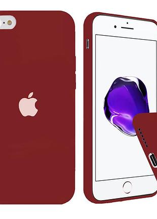 Чехол silicone full case se 2020 product red темно красный