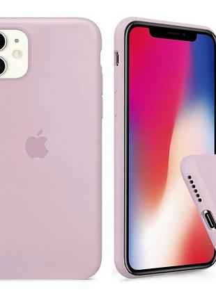 Чохол silicone full case для iphone 12 mini pink sand пудра