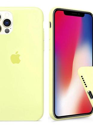 Чохол silicone full case для iphone 11 pro max mellow yellow жовтий