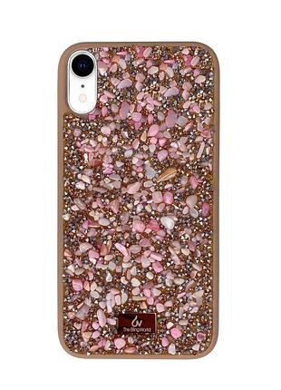 Чехол diamond the bling world case для iphone xr (06) rose stone розовый камень