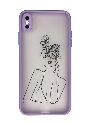 Чохол протиударний для iphone x/xs (11) girlflowers дівчина квіти