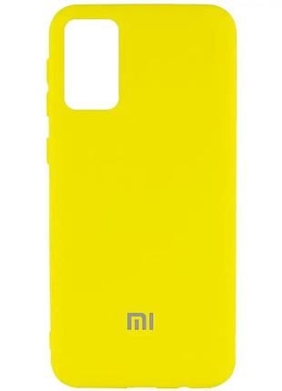 Чехол silicone case camera protective для xiaomi redmi 9t flash (06) лимонный
