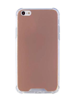 Чехол силиконовый зеркало для iphone 6/6s (03) rose розовый