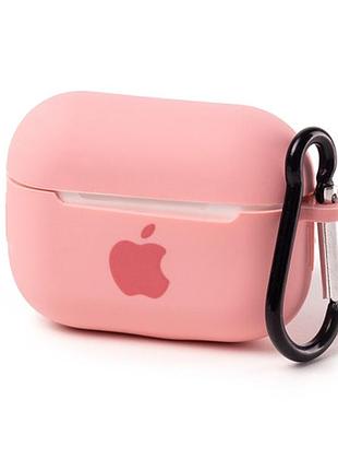 Чехол silicone case с карабином для airpods pro - pink
