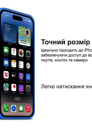 Чехол kassel silicone full case protective для iphone 13 с микрофиброй синий tahoe blue 7