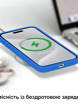 Чехол kassel silicone full case protective для iphone 13 с микрофиброй синий tahoe blue 8
