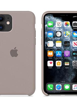 Чохол silicone case для iphone 12 pebble сірий