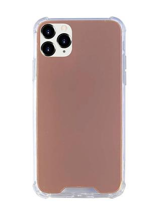 Чехол силиконовый зеркало для iphone 12 pro (03) rose розовый